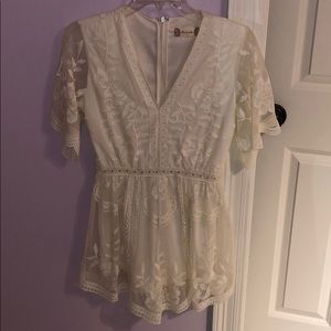 White lace romper from altered state